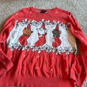 Disney Red Sweater with AristoCat Stockings